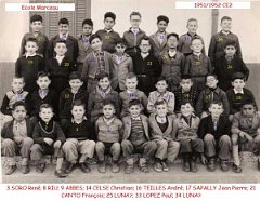 ECOLE MARCEAU GARCONS 1951 CE2
